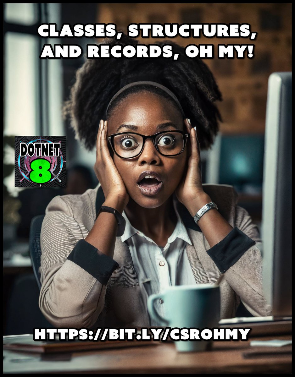 realDotNetDave's tweet image. This article explores the distinctions among classes, structures, and records in Microsoft .NET, shedding light on their unique features and performance variances. I invite you to read it by following this link: bit.ly/CSROHMY #dotnet8 #MVPBuzz #CodingStandards