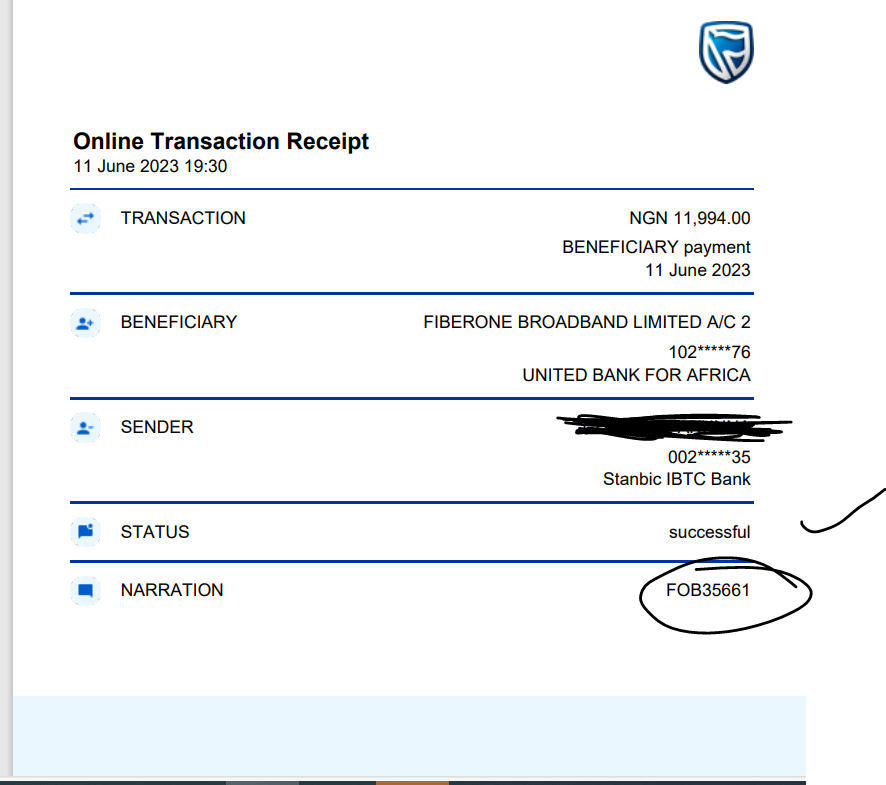 MeekieMercy's tweet photo. No word from your team still.  Courtesy demands I get a response @FOBroadband  see transaction receipt https://t.co/tm2kzXLo6n
