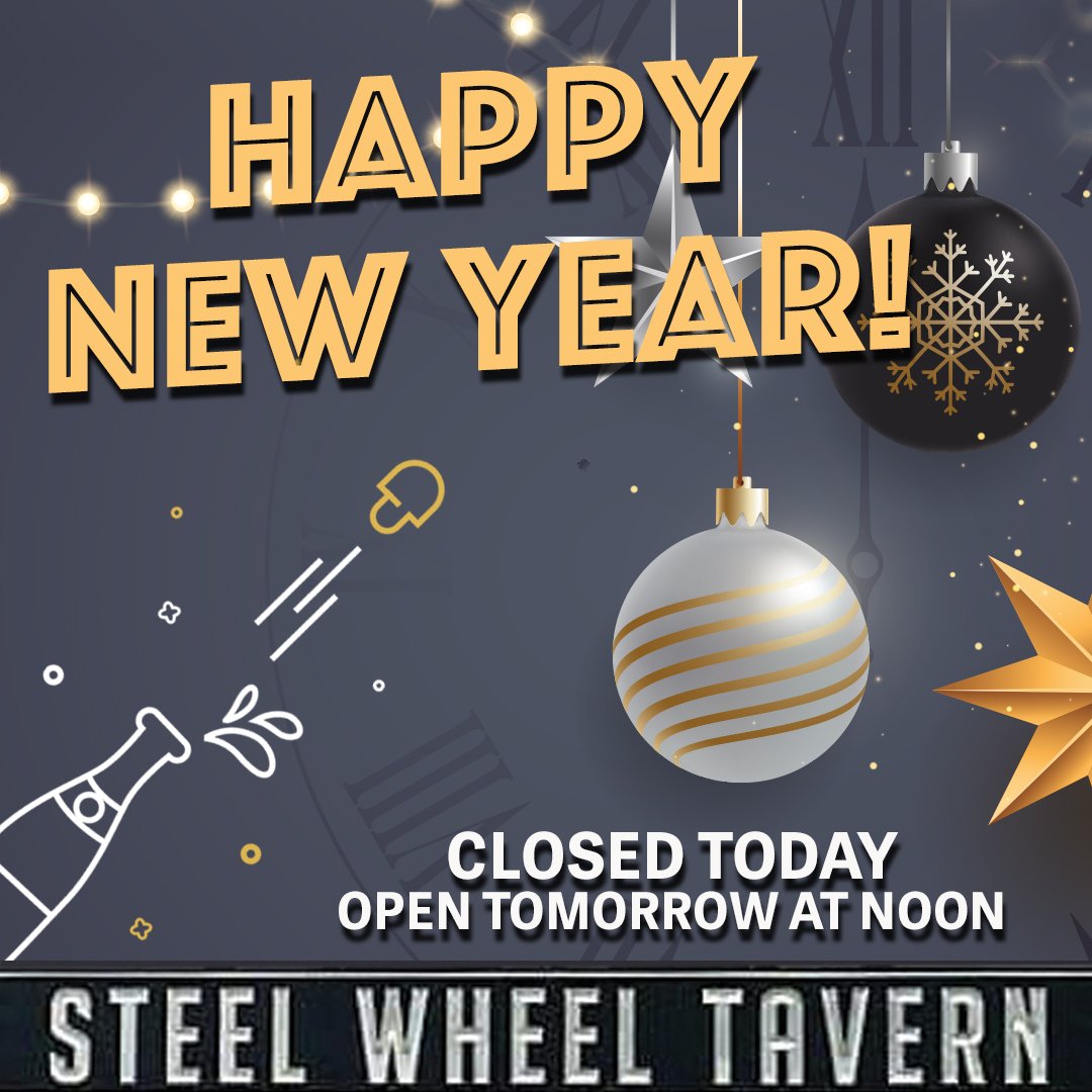 🎩 Wishing you all a very Happy New Year! We’re Closed Today but look forward to seeing you in 2024! 🎉

#SteelWheelTavern #NewJersey #Ridgewood #RidgewoodNJ #BergenCounty #bergencountynj #livemusicnj #njdining #njhappyhour #njlivemusic #njfood #njrestaurants #njfoodie
