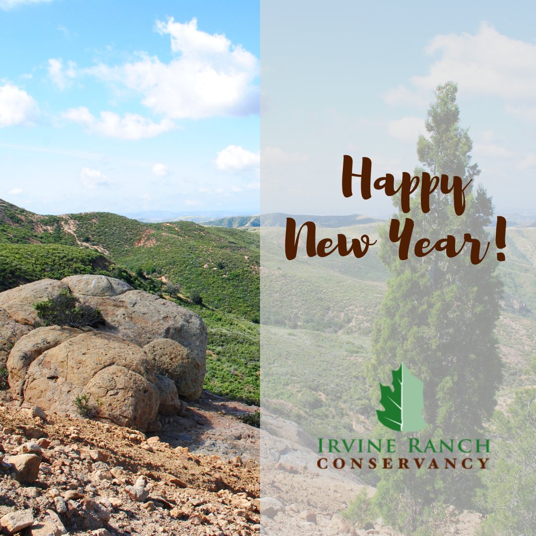 Here's to a fresh chapter of conservation success, outdoor adventures, and shared moments of environmental joy! Wishing you a Happy New Year from the Irvine Ranch Conservancy team! 🌿💚