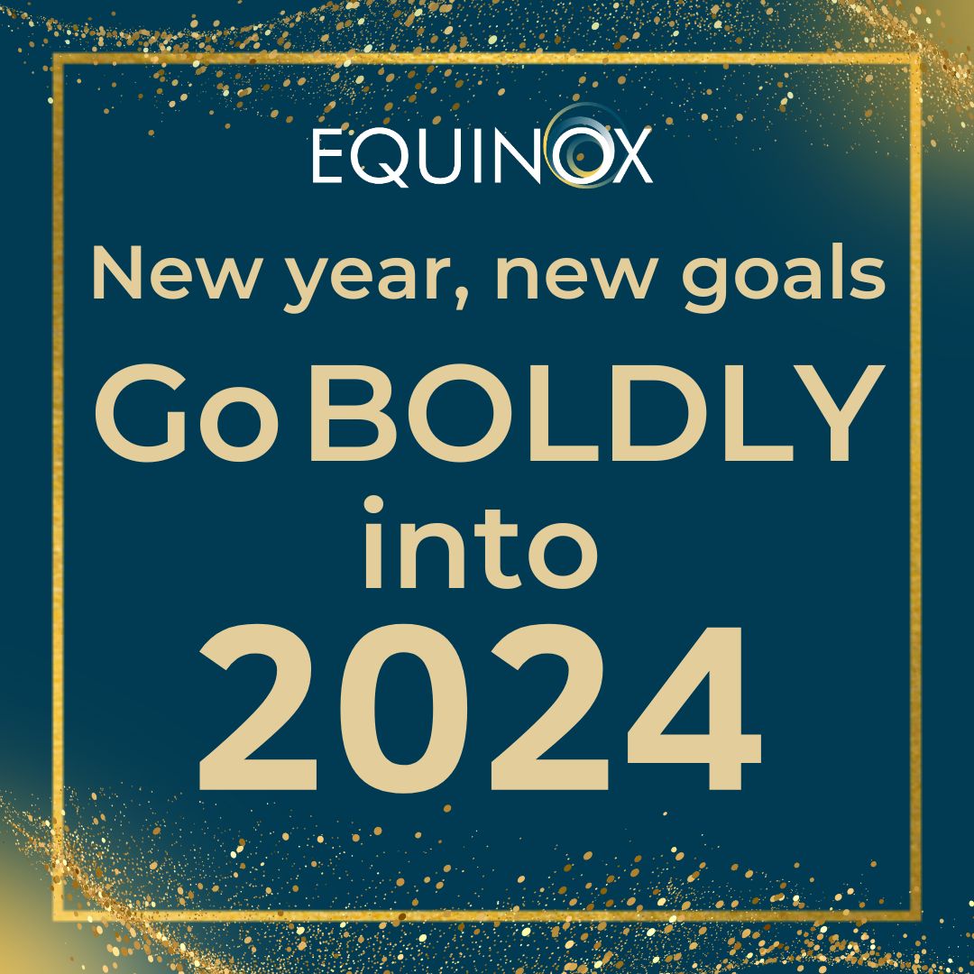 🎉It’s here! A new year.
A new opportunity to reach your goals. 
If not now, when? If not you, who? 
GO BOLDLY after your goals!

Happy New Year from everyone at Equinox🍾.

#NewYearNewGoals #2024 #Equinox 
#StrategicLegalCounsel #BusinessHealth 
#Entrepreneur #MindBodySpirit