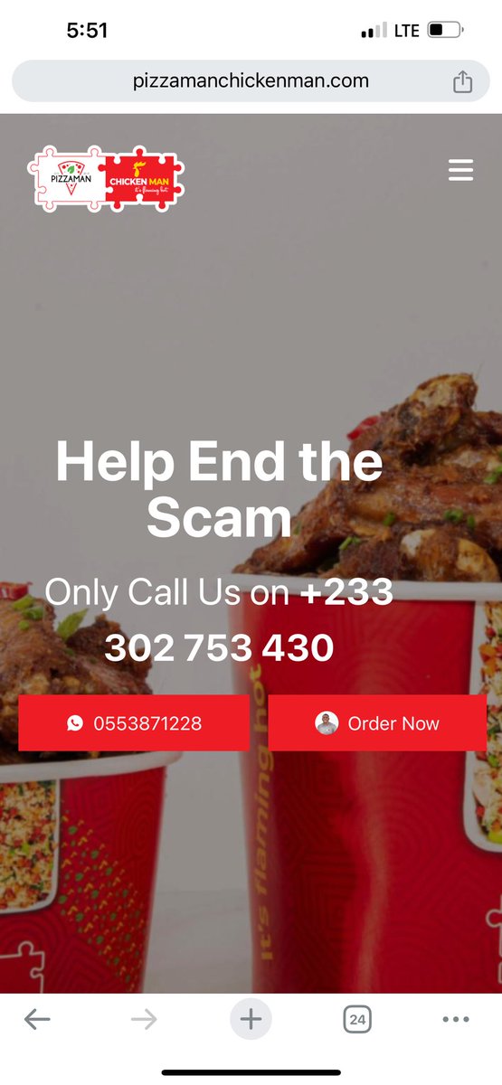 winnie_pm's tweet photo. Almost got scammed today when I tried to place an order from a number I got off google maps for the East Legon Hills branch. I thank God that I knew their usual order process which made me suspicious. The number was *050 225 4409*. Pls take note! 
HAPPY NEW YEAR https://t.co/o9PXZGiJnt