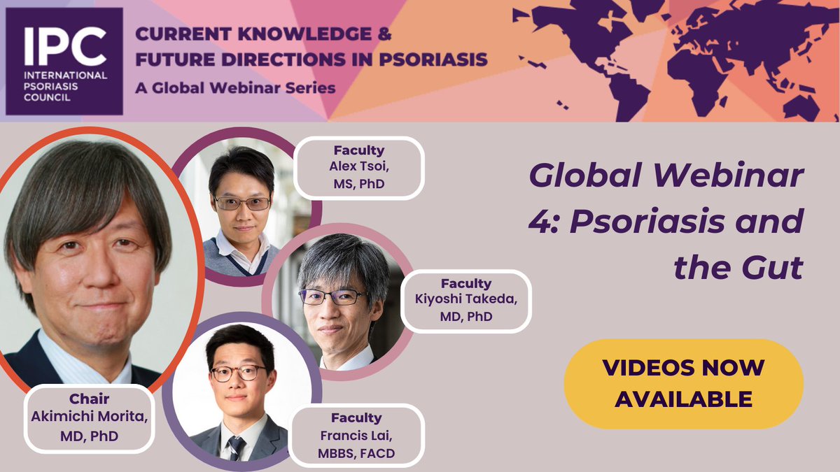 IpcPs's tweet photo. Did you miss #IPC’s Global Webinar 4? Videos of the #IPCGlobalWebinar: Psoriasis and the Gut are now available on the IPC website. Review the presentations covering #IBD and #psoriasis updates.
Watch now: https://t.co/8mnzNGLFuW
#IPCCommunity #IPCWebinar https://t.co/IVxIem4efX