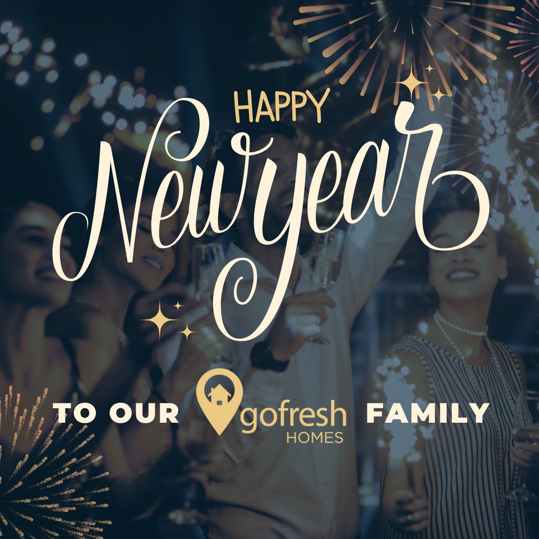 Wishing the GoFresh Homes family a Happy New Year! May this year bring joy, success, and endless possibilities.
 
#NewYearGreetings #GoFreshHomes
