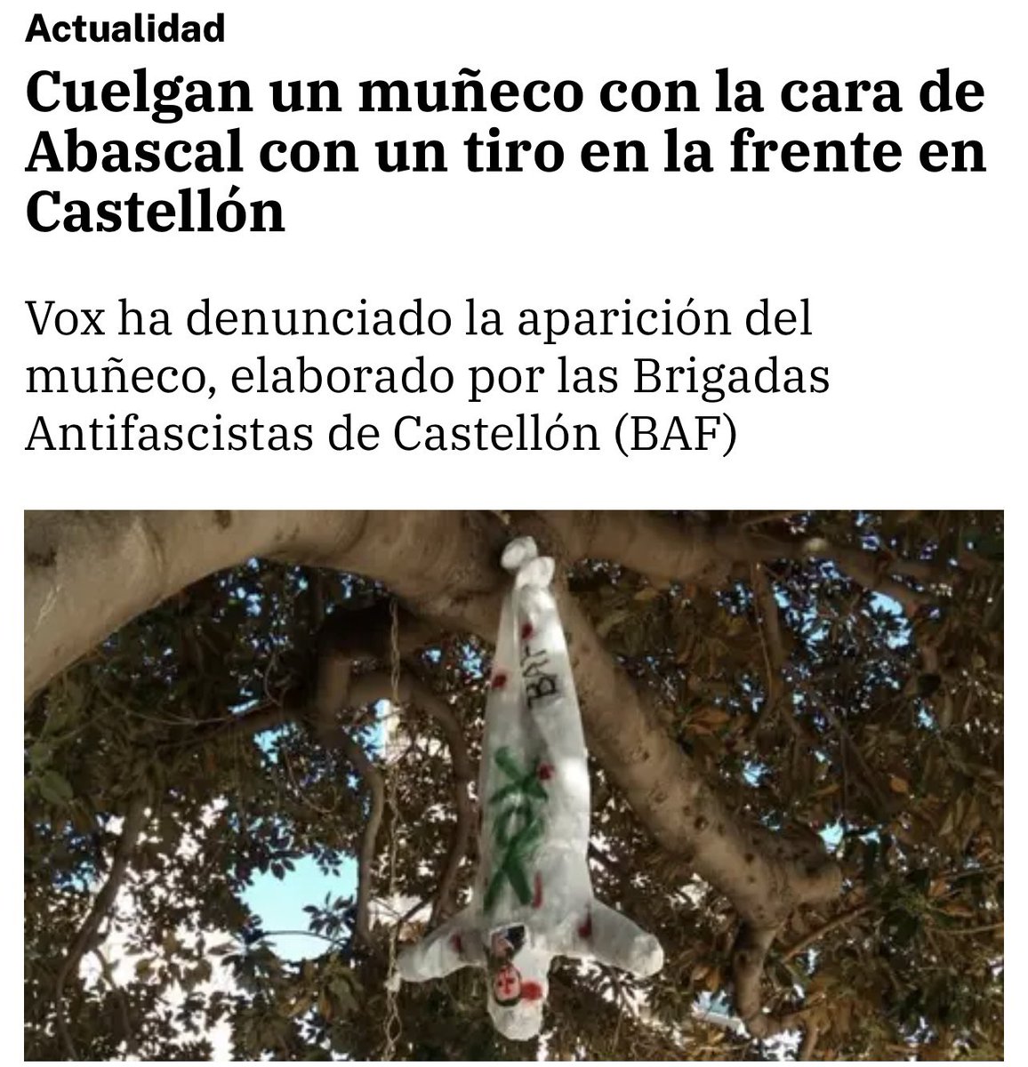 Veo al deficiente mental de <a href="/patxilopez/">patxilopez</a> muy alterado por lo del monigote de Ferraz, sin embargo nunca le oí nada sobre otros políticos, pero que se puede esperar de un tontolaba al servicio de un lerdo enfermo? 🇪🇸⚔️☠️