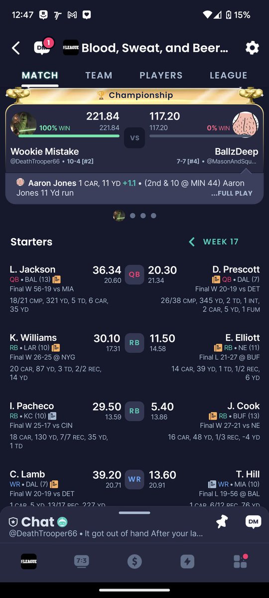 granger_kyle's tweet photo. @jasonmoore 12 Team Dynasty start up. Lucky preseason pick up of Kyren and an immediate post draft trade for reed. https://t.co/jweu2mcnPm