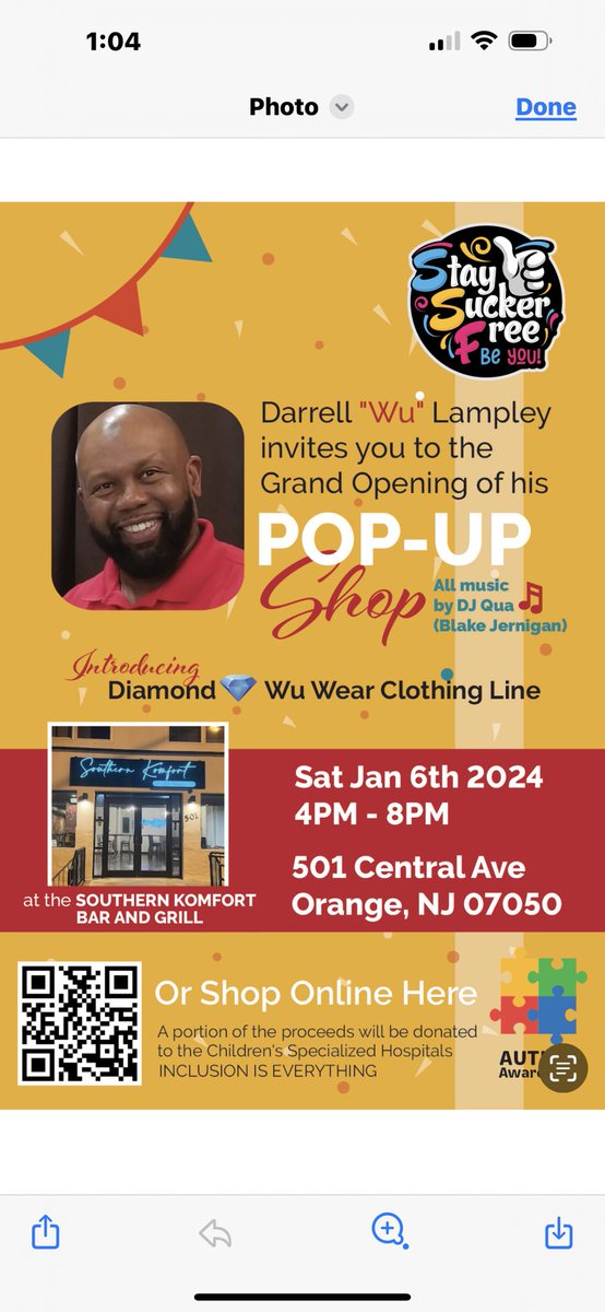 Happy New Year. This event is special. We all have kids with God special needs. Pop out