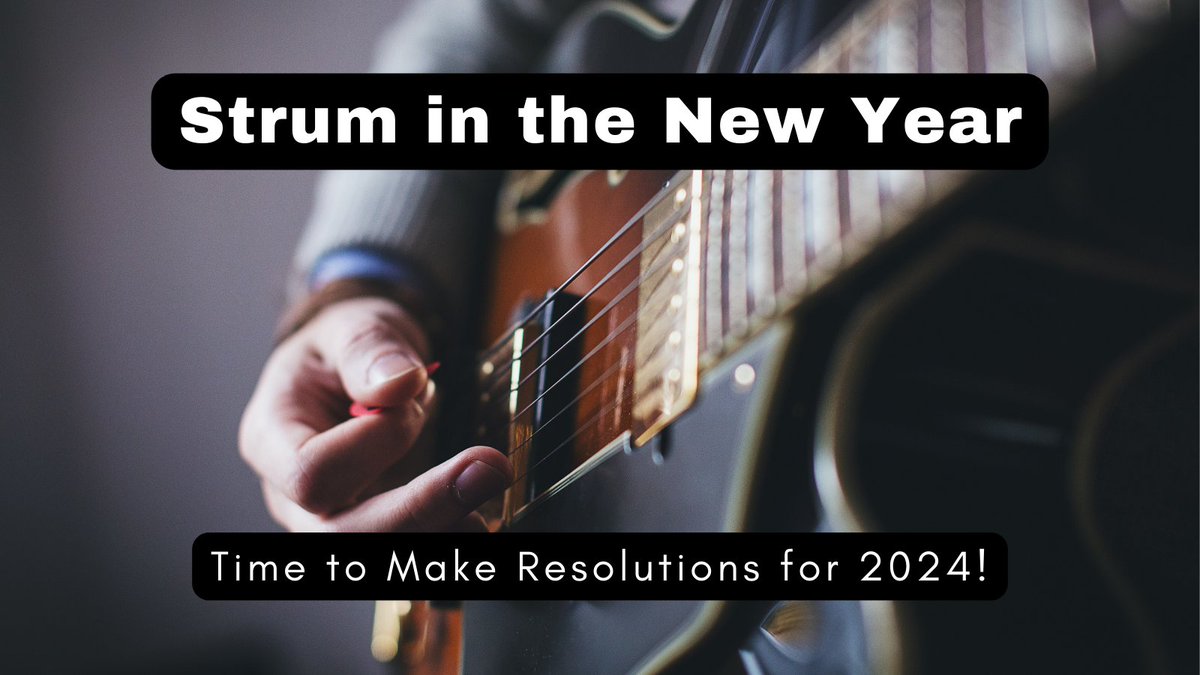 LearnLoveGuitar's tweet photo. What are your top New Year's #Resolutions for #guitar in 2024?  Start by setting meaningful, achievable goals.  How about these? 
1) Practice with a metronome
2) Use a music journal to track progress
3) Find a good practice space
4) Perform in front of people
5) Record your music https://t.co/c0w3eL3AOS