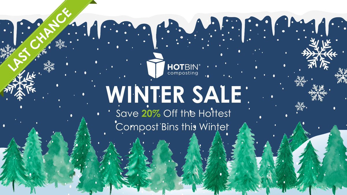 Ends Tonight! Save 20% off HOTBIN Composters, Plinths and Storage Sacks. Miss It. Miss Out. Buy online: hotbincomposting.com