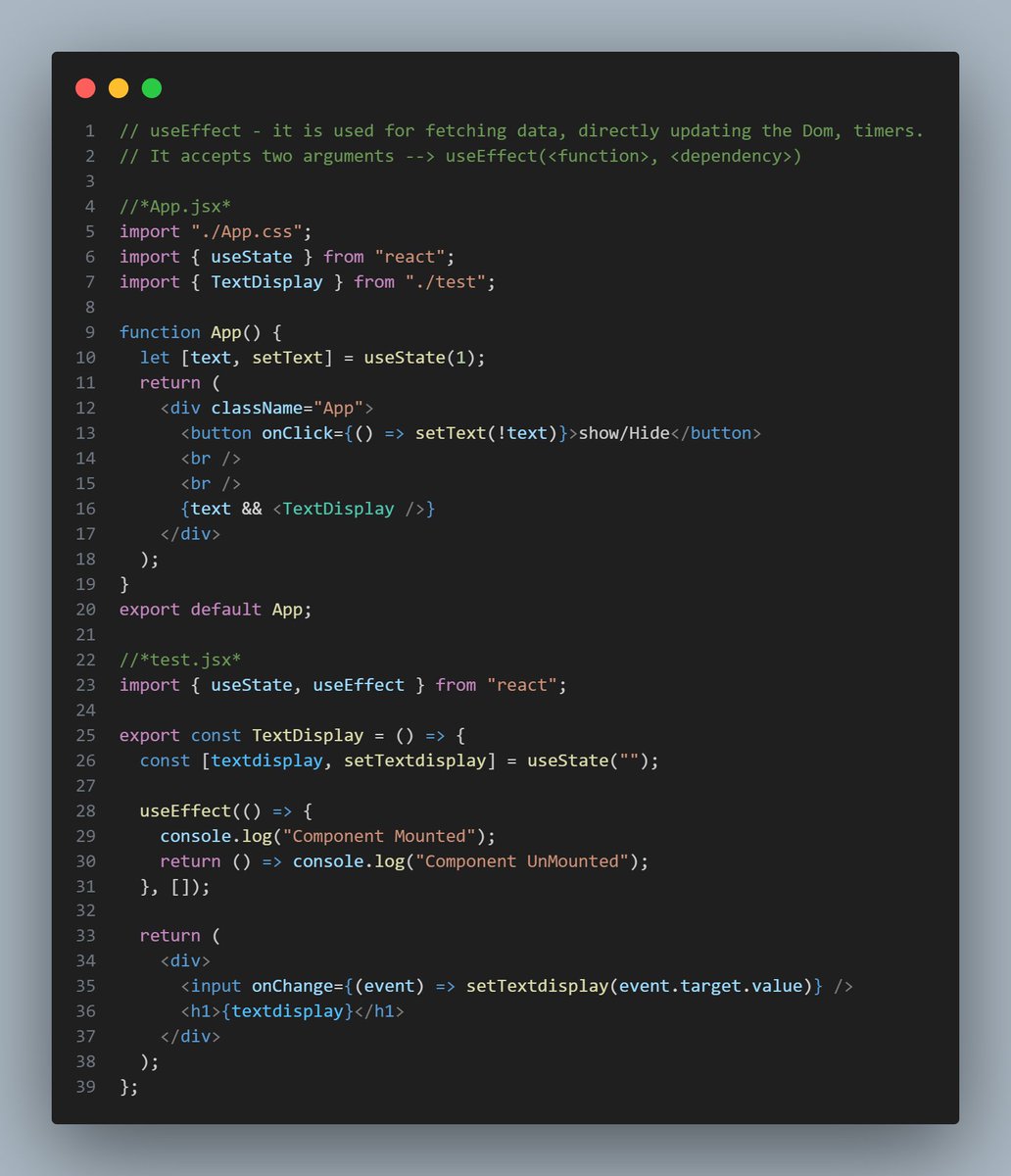 iemsanga's tweet image. Day 31/100      

ReactJS_Revision
-&amp;gt; Components Lifecycle
-&amp;gt; useEffect hook

github_repo:github.com/imsanga/FullSt…

#100DaysOfCode 
#documentingmycodingjourney