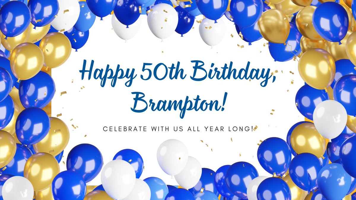 Happy 50th Birthday, #Brampton! 🎂🎉 Celebrate 50 years of our vibrant city! ✨ Don’t miss exciting upcoming events and activities, all year long. Brampton’s birthday celebrations were kicked off on New Year’s Eve at @gsqbrampton with incredible live performances, food