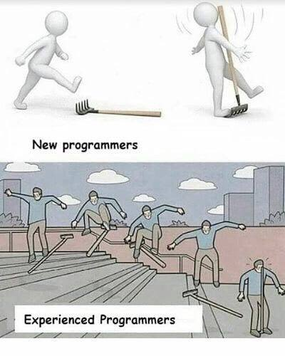new programmers 🆚 experienced programmers