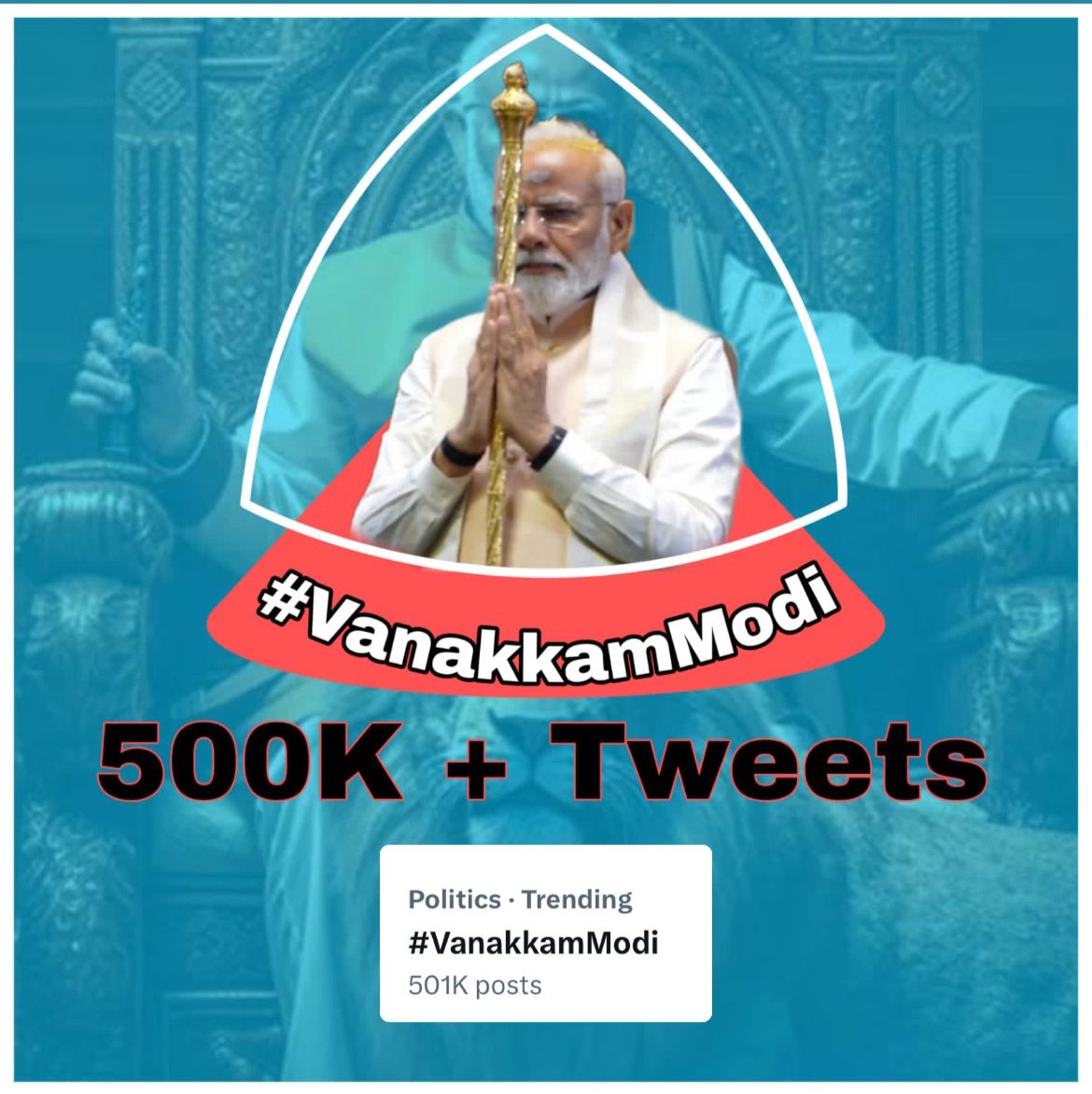 MSBalajiMSB's tweet image. #VanakkamModi 500K+ tweets