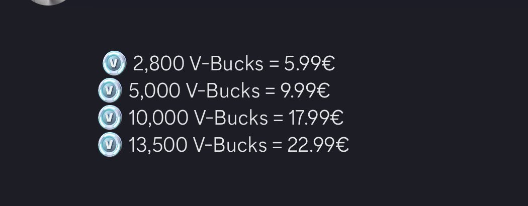 vitulsy's tweet photo. Dm me for cheap vbucks https://t.co/24GL9e94Ky