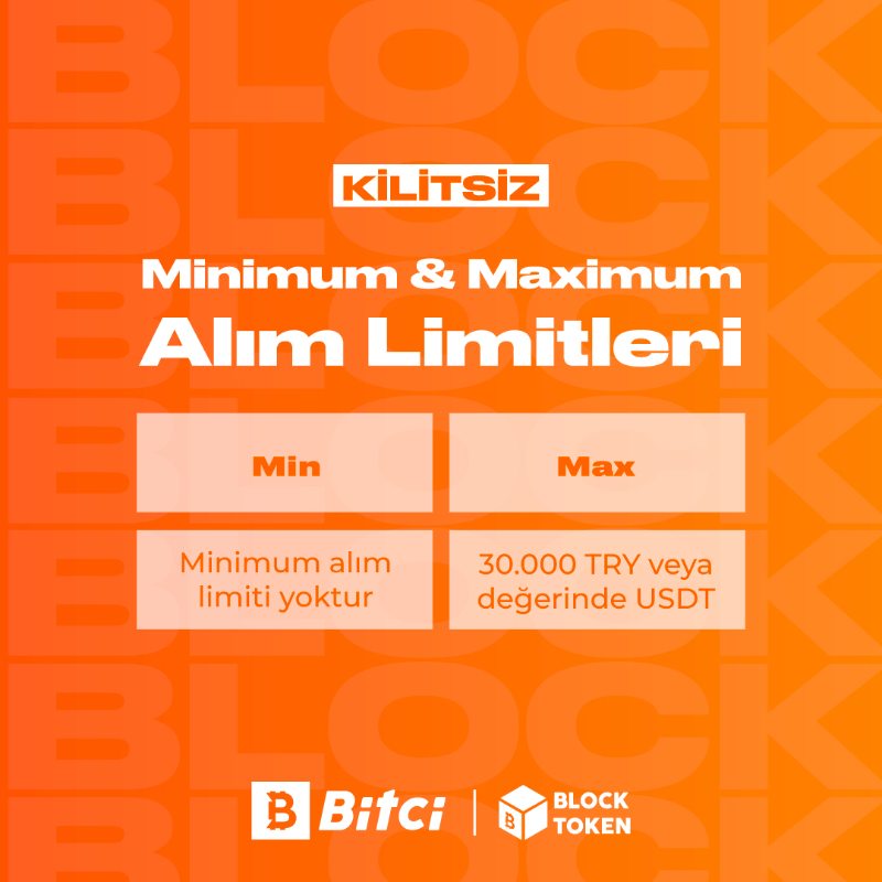 safebitcom's tweet photo. 📢 Bitci'den Yeni Token Arzı!

🤝 Bitcichain ekosisteminde geliştirilen projeler ve geliştiriciler için çözümler sunmak amacıyla üretilen #BlockToken Bitci'de arz ediliyor. 

⚠️ Sadece kilitli $BLOCK arzına katılacak kullanıcılarımız kilitsiz $BLOCK arzına katılım sağlayabilir.