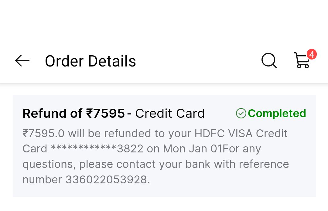 Refund amount not credited in account #HDFCBank