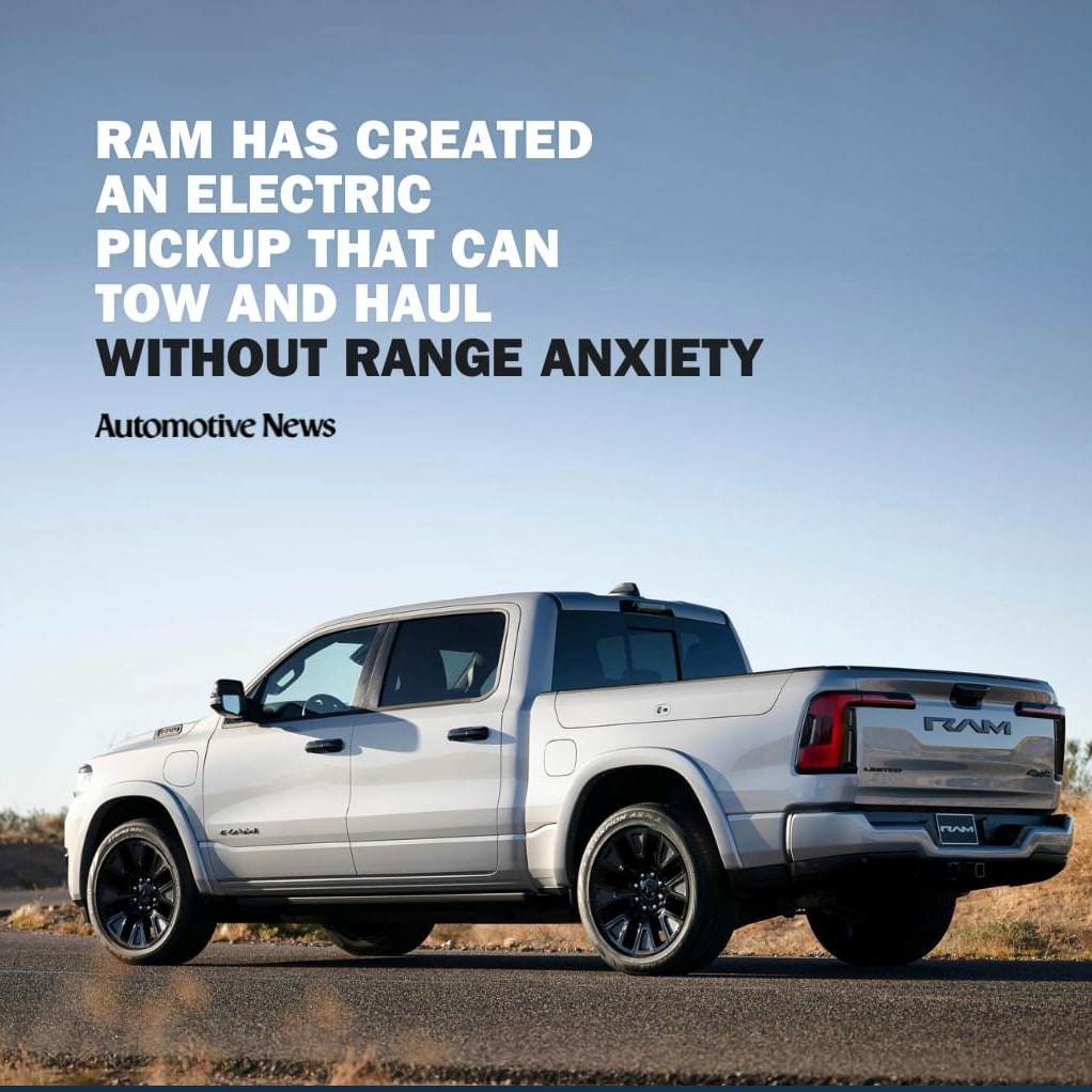 The 2025 Ram 1500 Ramcharger Has 141 Miles Of EV Range And A 27-Gallon Gas  Tank