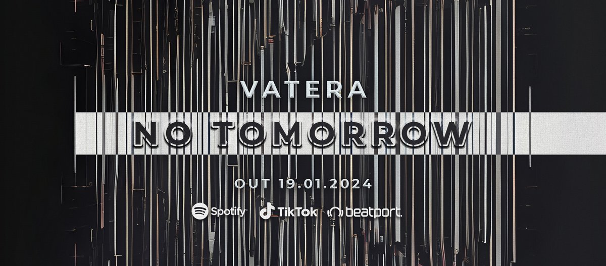 OUT 19.01.2024: Vatera's debut release, 'No Tomorrow' emerges a progressive trance gem, garnered attention for its captivating blend of mesmerizing melodies, pulsating beats and immersive sonic landscapes.
PreOrder / Exclusive: beatport.com/release/no-tom…