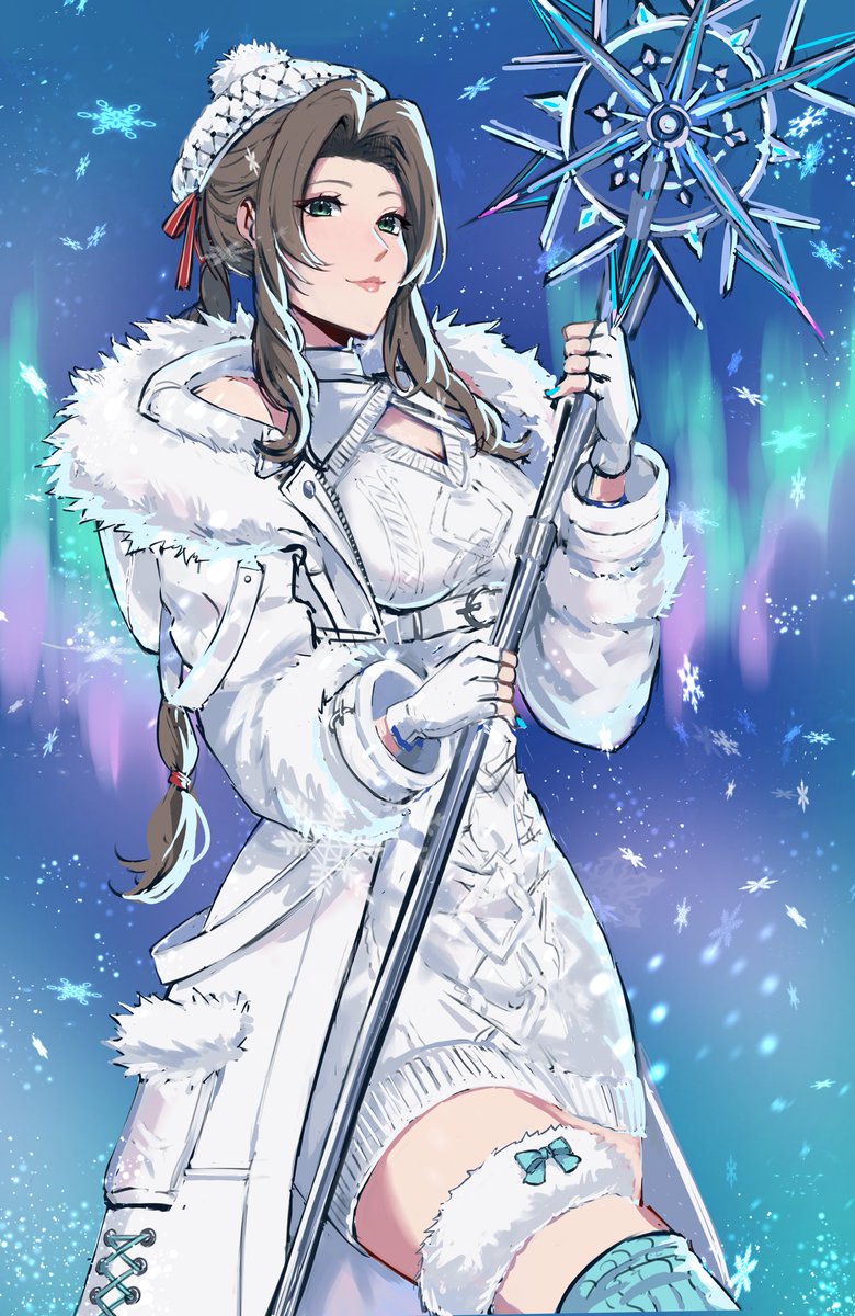 happy new year everyone!! have a wintry aerith ❄️