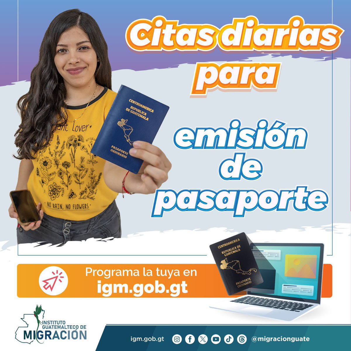 #PasaportesGt | Contamos con citas para trámite de pasaportes, programa tu cita en el siguiente link. ➡️ bitly.ws/36bAE