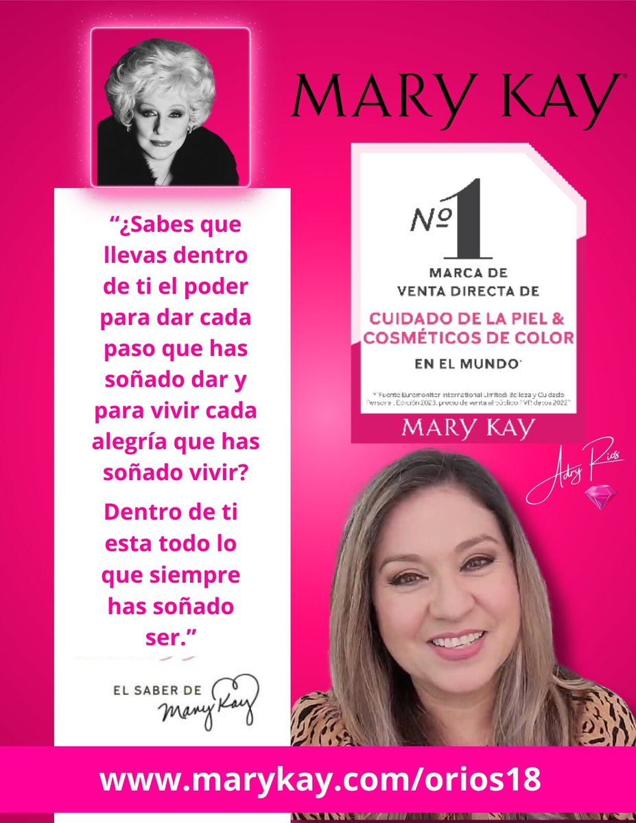 SoyAdryRios's tweet photo. "El saber de Mary Kay"
#AdryRios #mujermultifacéticapodcast
https://t.co/V7hwoNqy7H https://t.co/CD7USTjtSe
