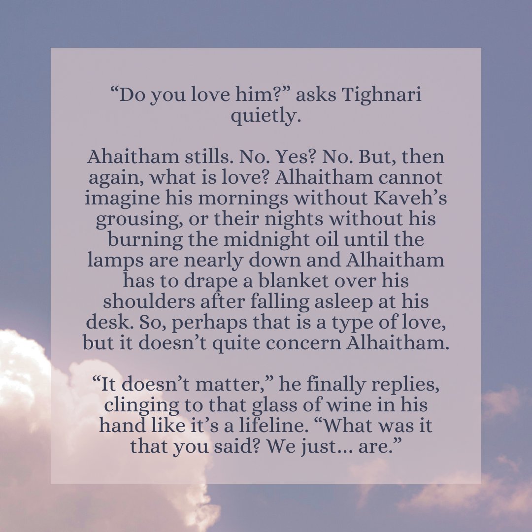 _Cavalierious_'s tweet photo. [ #GenshinImpact #Haikaveh 🌱🏛️] 
After Tighnari notes that he and Kaveh act like an old married couple, Alhaitham (kinda) considers (maybe) marriage.
-
One of the fics I wrote for the Haikaveh Server Winter Exchange! Consider supporting me on ko-fi if you love my work! Links ⬇️ https://t.co/Bk5JYNbDho
