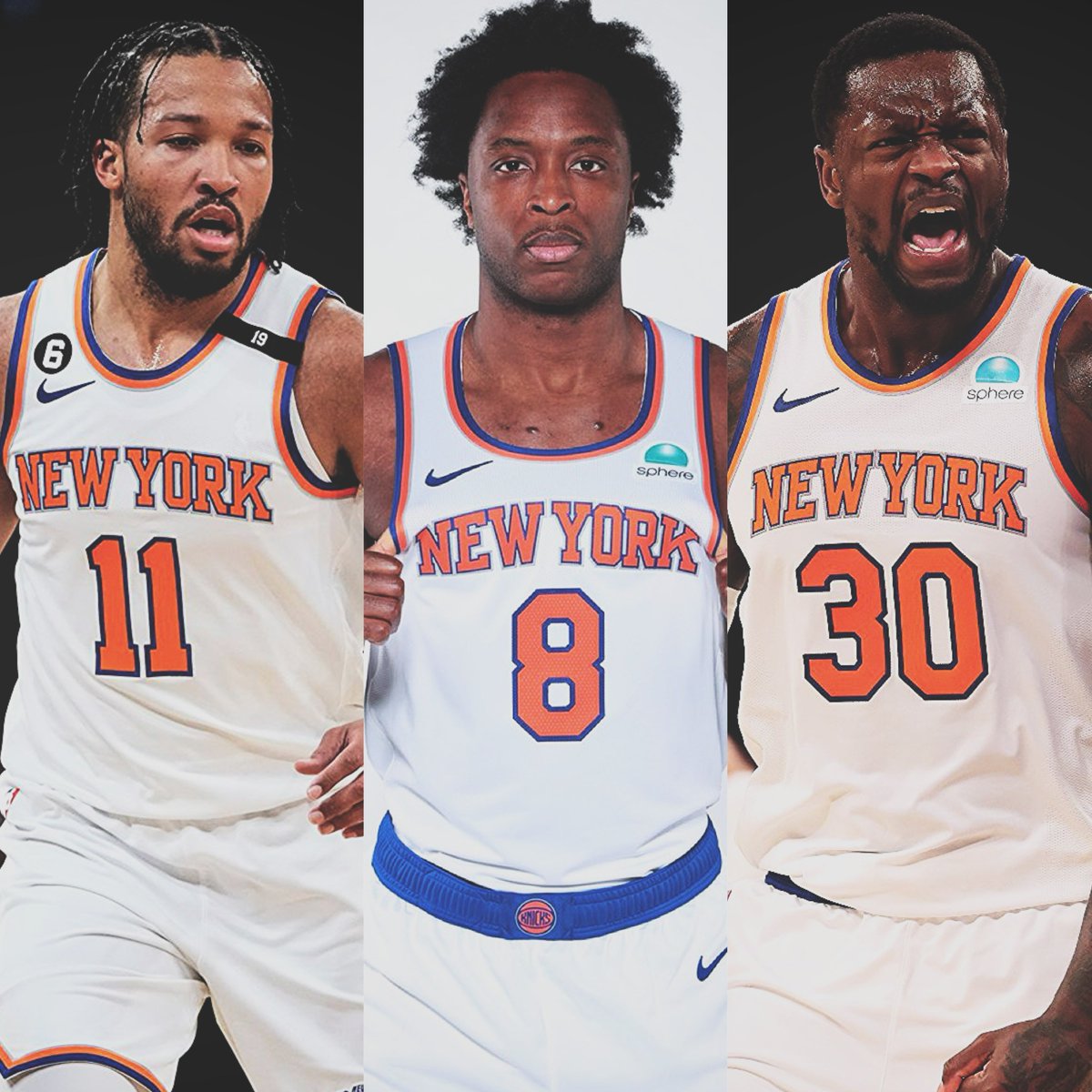 LegionHoops's tweet photo. The Knicks starting 5 today:

Jalen Brunson
Donte DiVincenzo
OG Anunoby
Julius Randle
Isaiah Hartenstein

Thoughts? 👀 https://t.co/qqF7a8XgFb