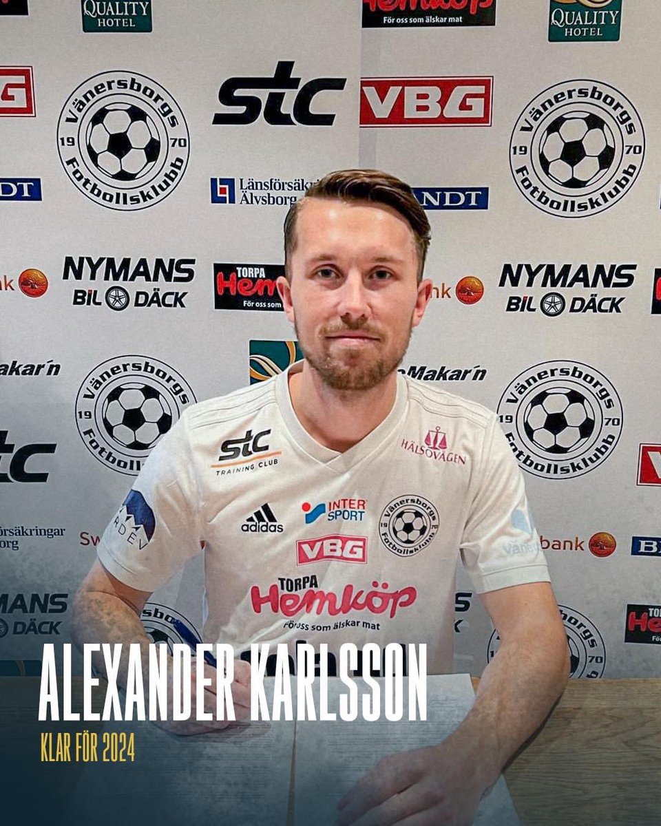 ALEXANDER KARLSSON TILL VFK!

Den 28-årige mittfältaren återvänder till laget han tidigare representerat under två omgångar. Förra säsongen spenderade Alexander i Ettan med Vänersborgs IF, men nu är det alltså klart att han återvänder till VFK.