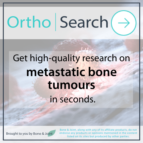 One of your top searches this year was 'metastatic bone tumours'. Keep up to date with reliable research papers using #OrthoSearch to cut through all the generic pages and loosely relevant articles. #Orthopedics #BoneLesion #Oncology orthosearch.org.uk/Search/All?que…