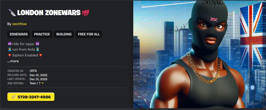 LONDON ZONEWARS🔪🔪🔪🔪😡😡😡

MAP CODE= 5729-3247-4986

too many people were asking we had to deliver 😅😅