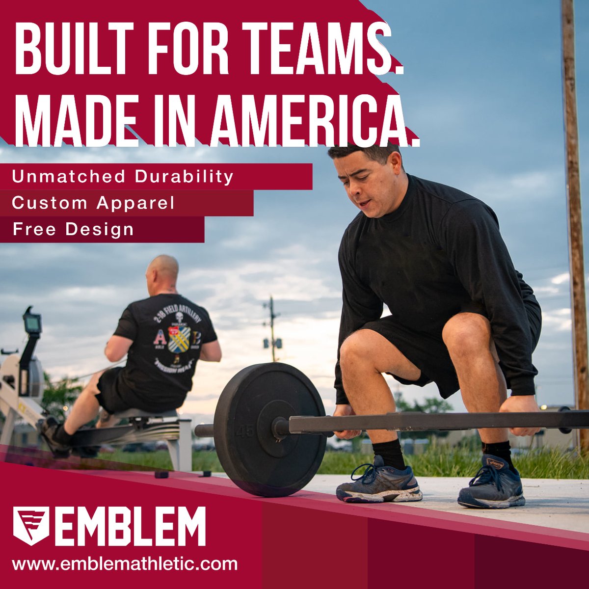 EmblemAthletic's tweet image. Built for teams, stitched with pride. Experience the difference of gear made in America, crafted to unite and withstand the test of camaraderie. #builtforservice #madeinamerica