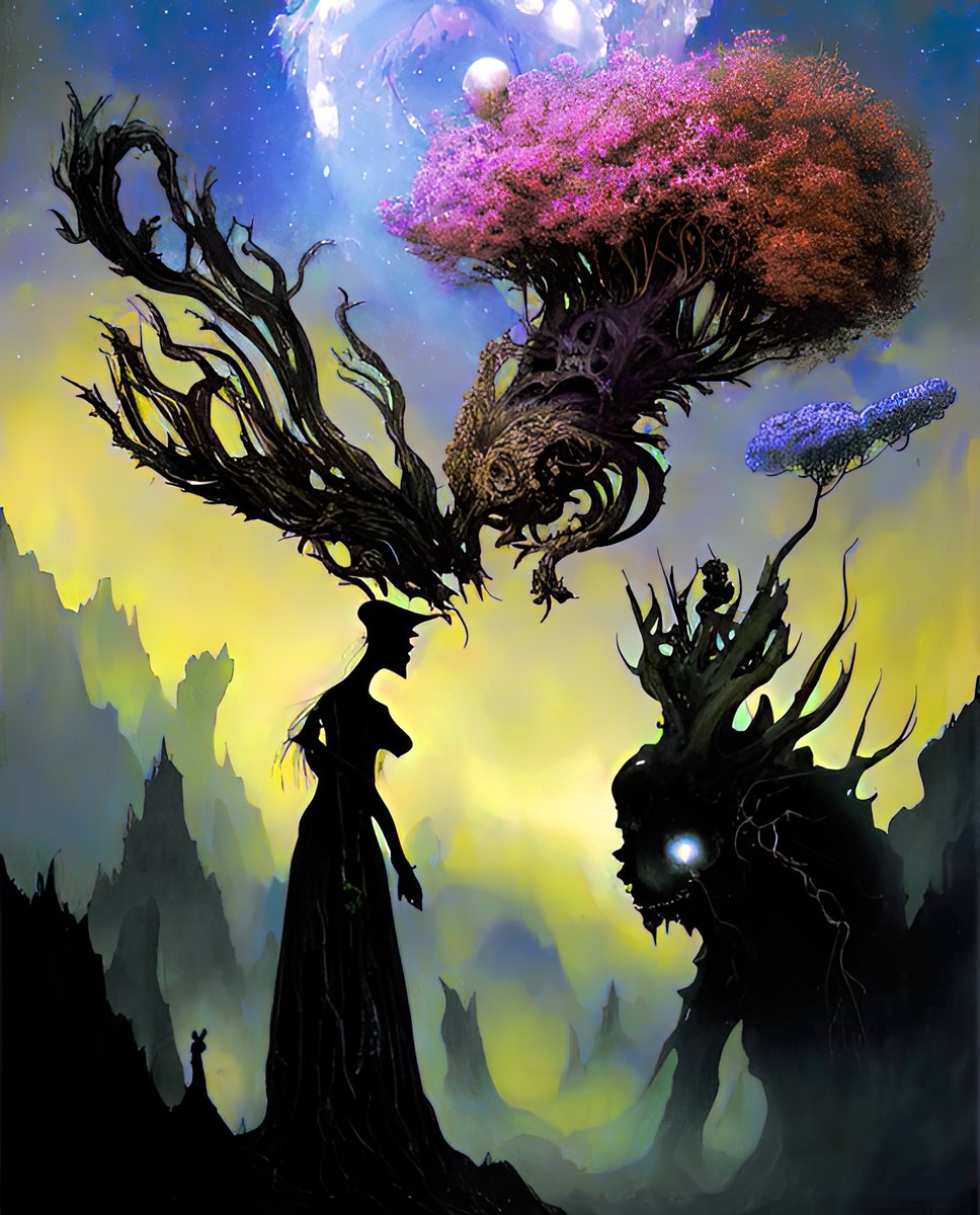 xalieri's tweet photo. Individual dreamscapes for alien symbolist parables. Set 4. 3 of 3
 
#TravelingForWork #Landscapology #ItAlwaysHappensInTheMonthOf #Parabulary #WeirdArt #PsychologicalLandscape #ImSureItMustMeanSomething

#DarkArts #DigitalArt #AIAssistedArt #AIArt #WomboDream #StableDiffusion https://t.co/rN1KdSpakb