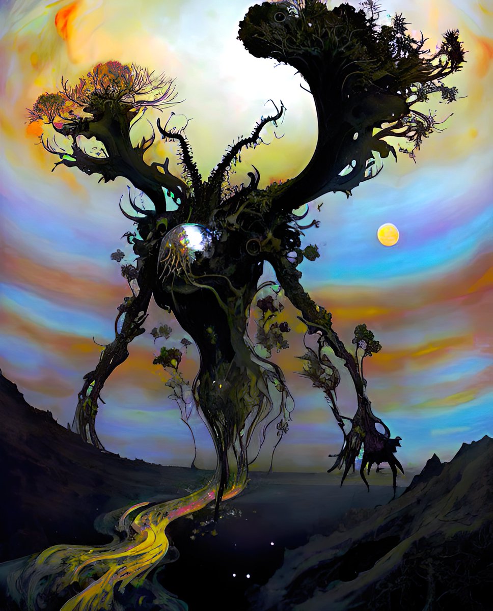 xalieri's tweet photo. Individual dreamscapes for alien symbolist parables. Set 4. 3 of 3
 
#TravelingForWork #Landscapology #ItAlwaysHappensInTheMonthOf #Parabulary #WeirdArt #PsychologicalLandscape #ImSureItMustMeanSomething

#DarkArts #DigitalArt #AIAssistedArt #AIArt #WomboDream #StableDiffusion https://t.co/rN1KdSpakb