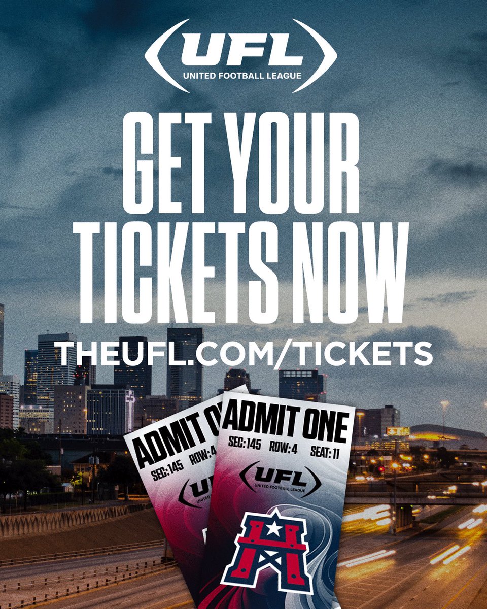 The Mission: FILL THE RIG 🛢️ 🏟️
Get your season ticket deposits TODAY‼️
Link in bio 🔗

#UFL | #DrillbabyDrill | #Houston