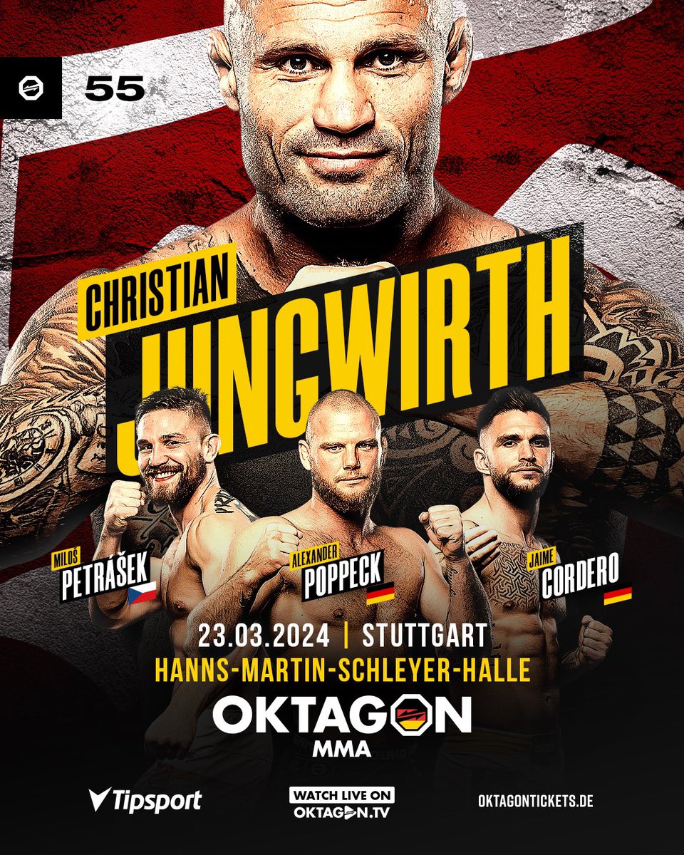 OktagonOfficial's tweet photo. The start to our 2️⃣0️⃣2️⃣4️⃣ schedule is LOADED!

🇬🇧 OKTAGON 52, Newcastle on Jan. 27
🇩🇪 OKTAGON 53, Oberhausen on Feb. 10
🇨🇿 OKTAGON 54, Ostrava on March 2
🇩🇪 OKTAGON 55, Stuttgart on March 23

Which event are you most excited about and why?

Buy tickets👇🏼
🎫https://t.co/RkHv2ttStH https://t.co/YDa2Cjmwki