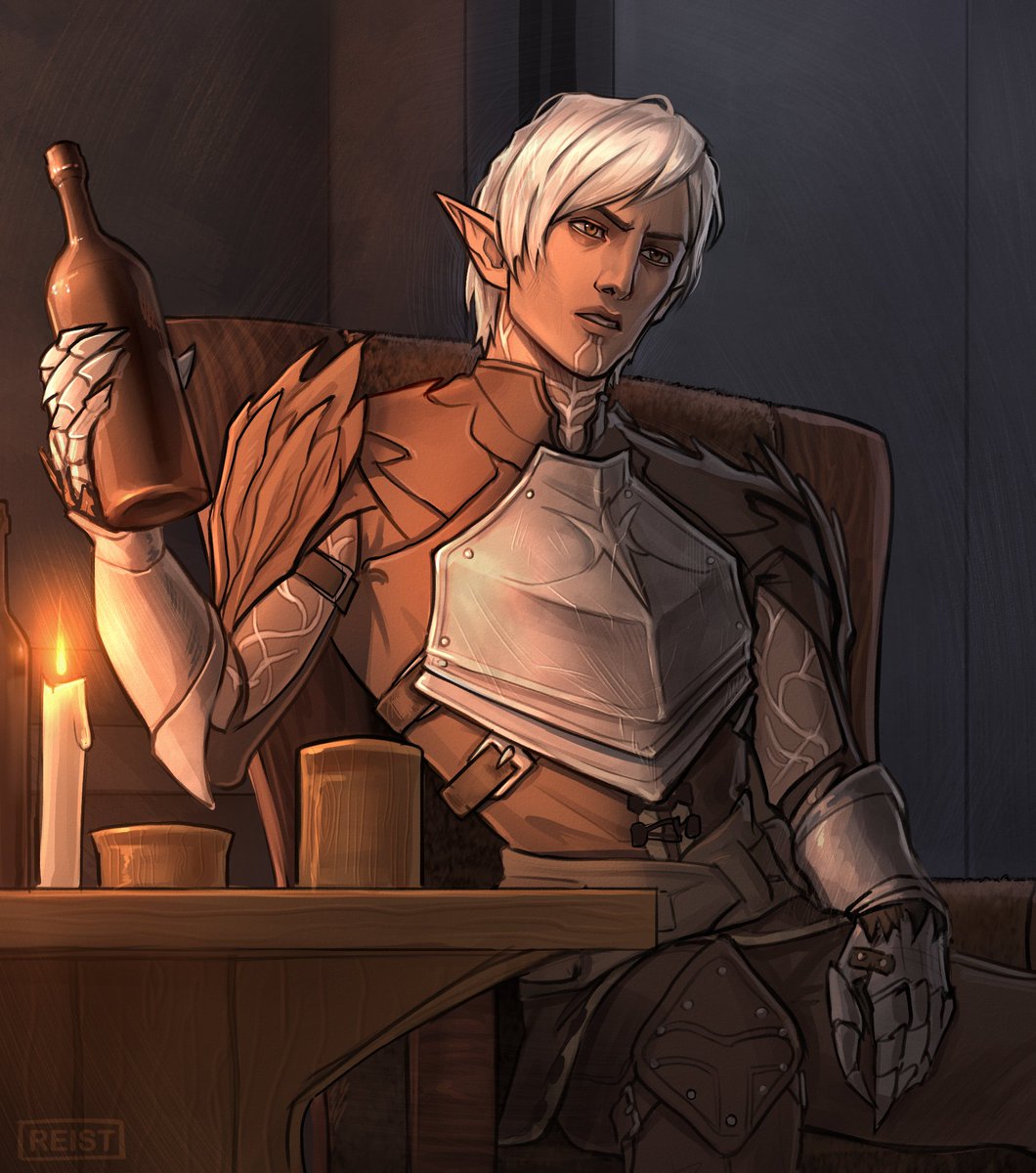 Reist_kult's tweet photo. Mood: Drinking elf
#DragonAge #DragonAge2 #Fanart #fenris https://t.co/G3AZXi4UVR