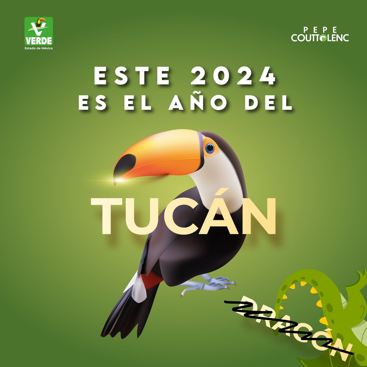 pepecouttolenc's tweet photo. Este 2024 es el año del tucán ✅
En el #verde vamos con todo 💪🏻
#FuerzaVerde #ChambaMataGrilla #Feliz2024 https://t.co/raWkj3YP0L