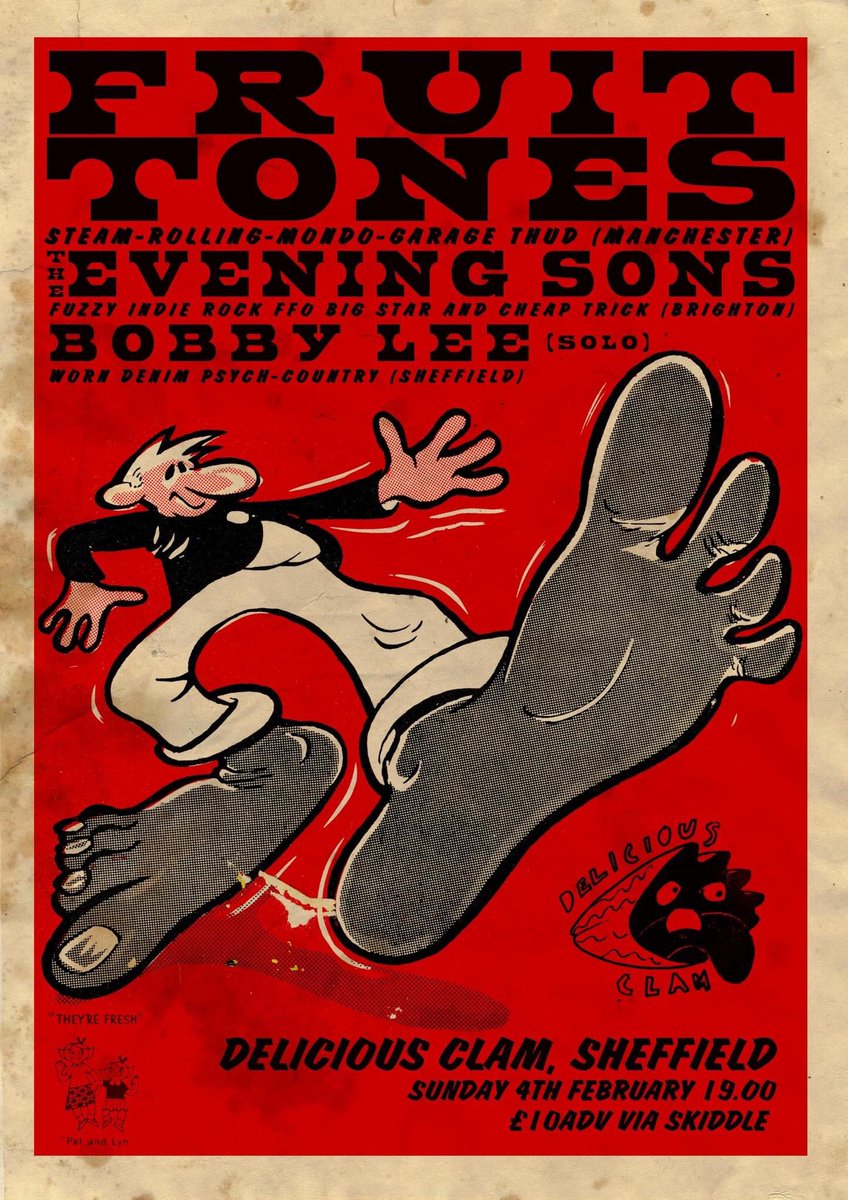 Bobby Lee (@bobbyleeboogie) on Twitter photo I’m putting on a show at <a href="/delicious_clam/">Delicious Clam</a> on 4th Feb with buddies <a href="/FruitTones/">Fruit Tones</a> and The Evening Sons. I’ll be doing a solo set to open too. Tickets via skiddle. I’m putting on a show at <a href="/delicious_clam/">Delicious Clam</a> on 4th Feb with buddies <a href="/FruitTones/">Fruit Tones</a> and The Evening Sons. I’ll be doing a solo set to open too. Tickets via skiddle.