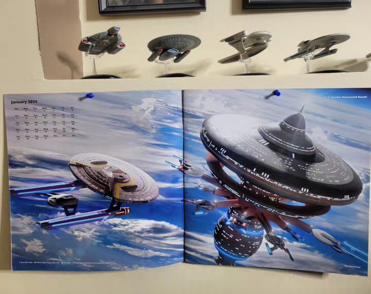 Kertrats's tweet photo. New year, new calendars! Happy #calendarchangeday! #January #2024 #calendarchange #StarTrek #StarTrekDiscovery #StarTrekStrangeNewWorlds https://t.co/ITU155DHd8