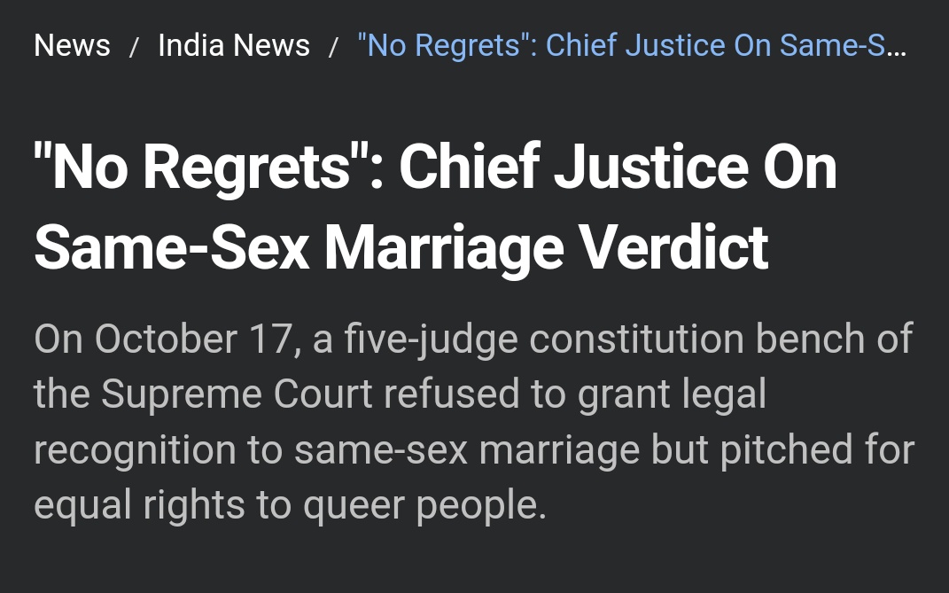 #SameSexMarriage is still a topic of regret but men are dying at a faster pace, CJI would not discuss it.
#MenToo 
#1CroreAlimony 
#2ndClassCitizen 
#MarriageStrike