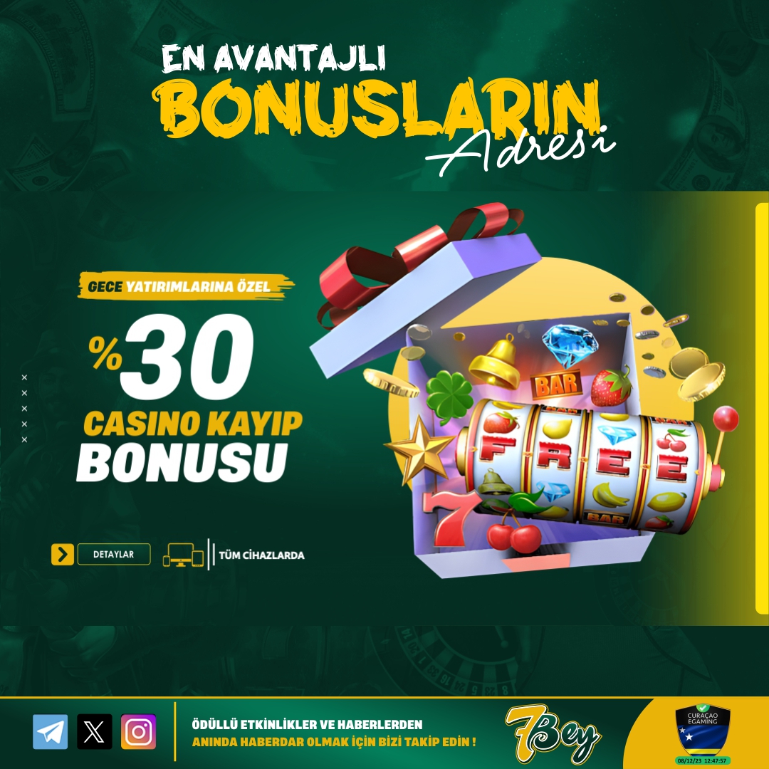 7Beyresmi's tweet photo. 🌙 Gece atmosferini daha kazançlı hale getir!
💸 7bey'de gece keyfini artır! %30 Casino Kayıp Bonusu ile kazançlarını yükselt, her gece daha fazla heyecan ve kazanç seni bekliyor! 🌙🚀
#7beygiris #7beygunceladres #7bey https://t.co/scI9FOMWoG