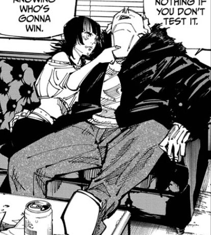 RlyGenericUser's tweet photo. I think it’s insane how some jjk fans will say kirara still identifies as a dude and just cross dresses or whatever when these 2 panels exist like come the fuck on brah look at his hand placement in the first panel #poopthoughts https://t.co/UDNycYUDQB