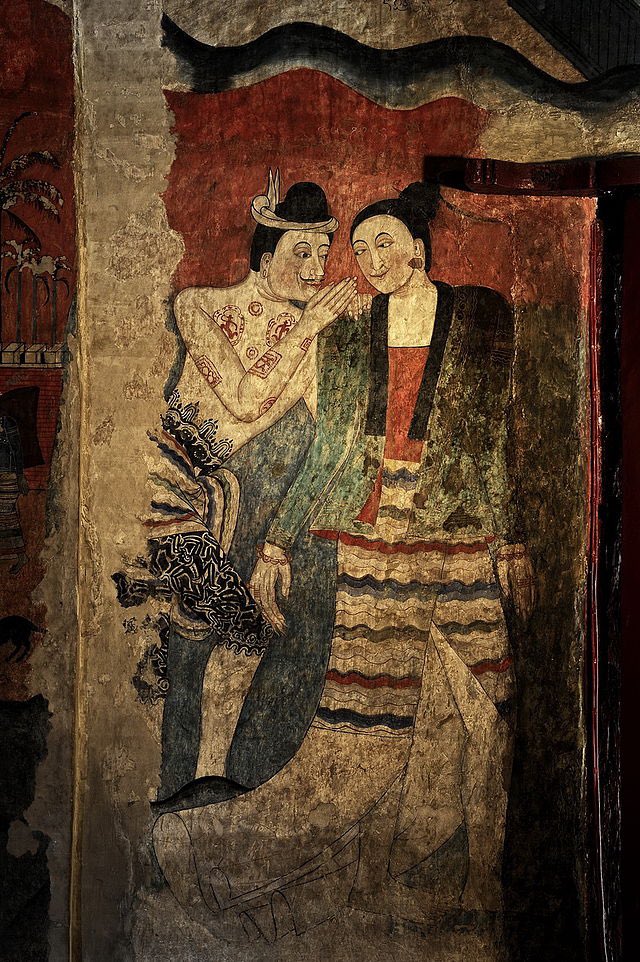 Whispering Lovers - an ohnanaduo fanart based on an ancient lanna art #ohnanaduo