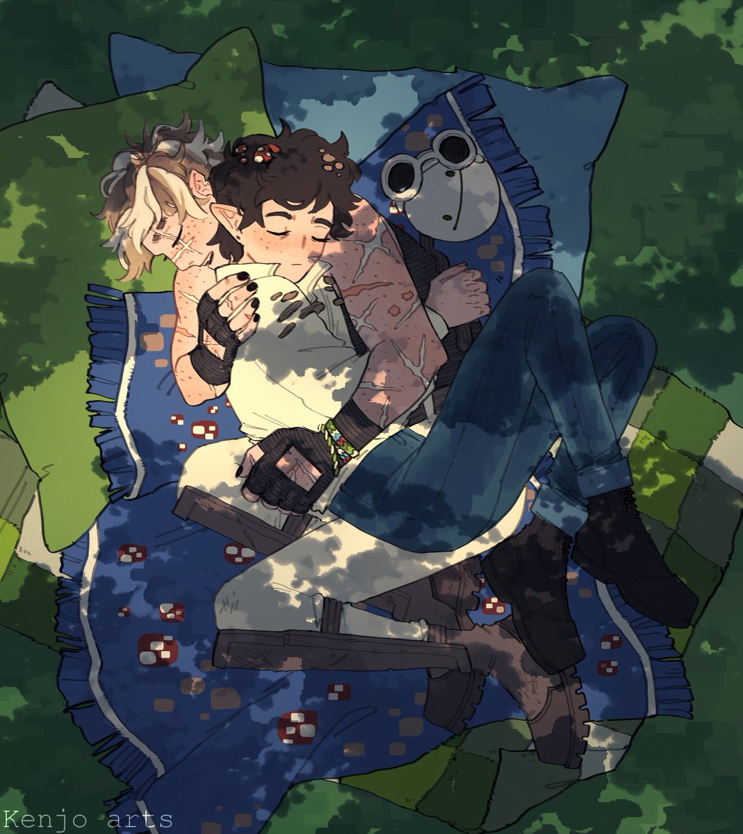 Kenjo_Arts's tweet photo. dreblrsecretsanta gift! c!dnf cuddle :D #dreamfanart #georgenotfoundfanart #cdnf https://t.co/XkGiDW54AP