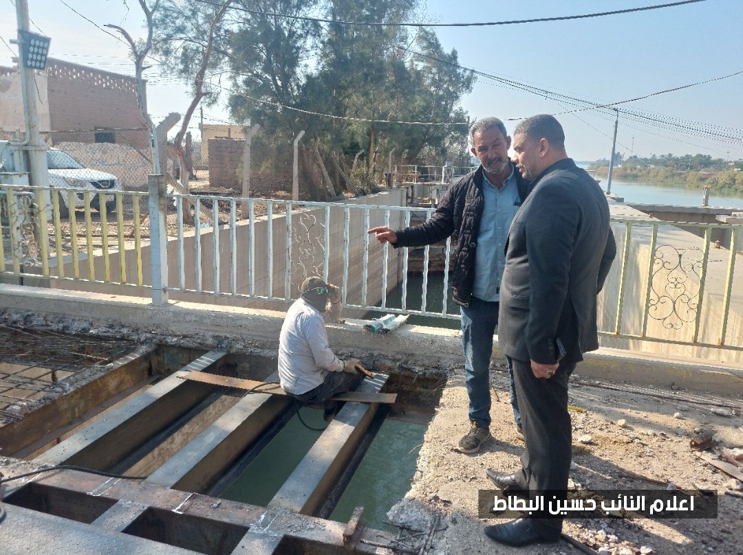 a_albtat's tweet photo. النائب حسين نعمة البطاط يتفقد اعمال صيانة ناظم العكيكة. https://t.co/9gDpVEVwgz