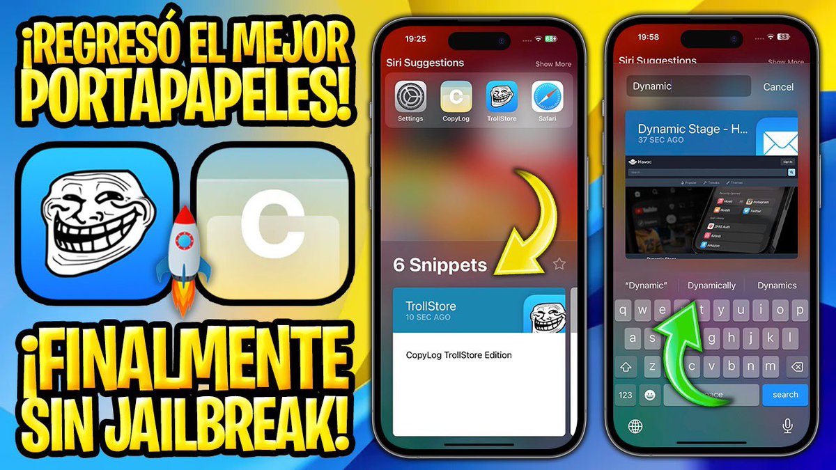 ProfeJuAntonio's tweet photo. 📦 AHORA SIN #JAILBREAK TIENES EL VERDADERO HISTORIAL DE TODO LO QUE COPIAS EN CADA RINCÓN DE #iOS ✨

🎥 https://t.co/ecZk7cHLXm

🎁 Regalo 5️⃣ licencias de por vida de #CopyLog #TrollStore Edition, debes:

1️⃣ Seguir a @tomt000
2️⃣ Seguirme en @ProfeJailbreak 
3️⃣ Dar #ReTweet y ❤️ https://t.co/RyR2LjbzZQ