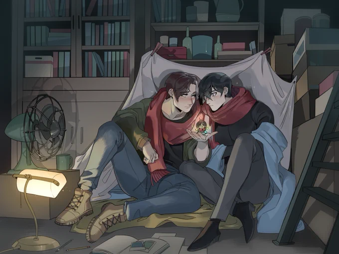 Secret Santa presents for my RP groups through the past few years-- from most recent to oldest!   Some things don't change... Like tiny presents, bright warm yellow light sources, and red accents... Happy New Years 