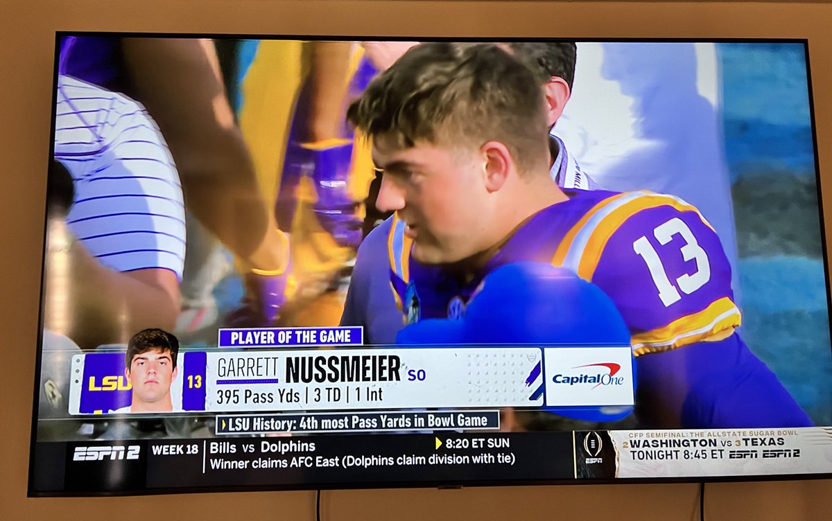 “God is good.”
— <a href="/Garrettnuss13/">Garrett Nussmeier</a> after leading <a href="/LSUfootball/">LSU Football</a> to a comeback victory over Wisconsin.

Side note: Garrett Nussmeier is pretty darn good, too.

Way to go, Nuss.

#AlwaysAMarauder #MarcusDNA #WinTheDay #txhsfb