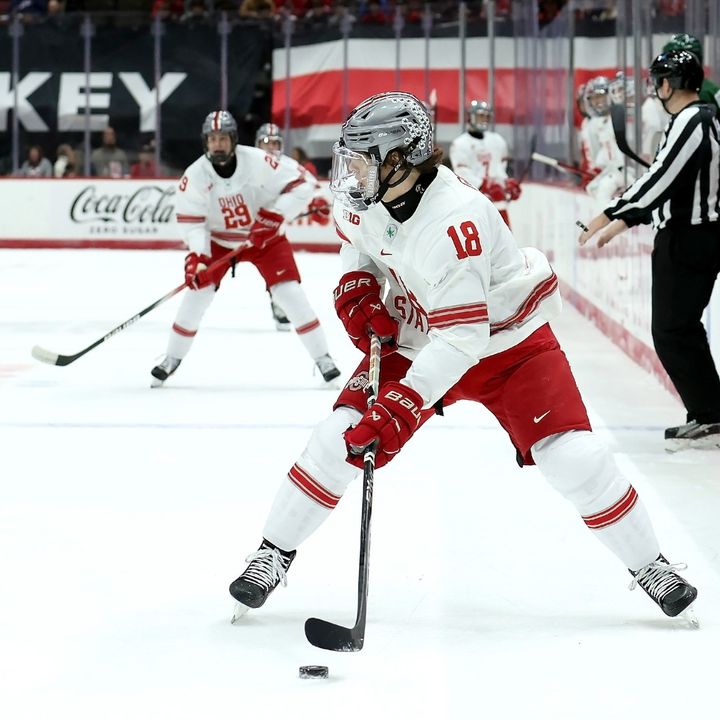 💯 Stick taps to Michael Gildon, who skated in his 100th game in the Scarlet and Gray over the weekend!

#GoBucks