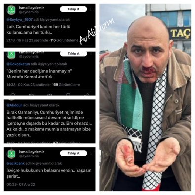#ismailAydemirtutuklansın hilafet bayrağı anayasa suçudur .!